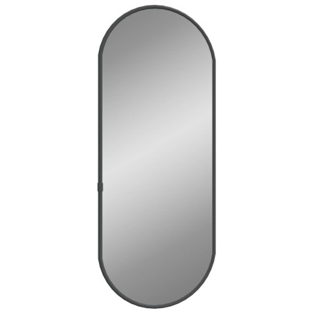 vidaXL Specchio da Parete Nero 50x20 cm Ovale