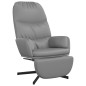 vidaXL Poltrona Rilassante con Poggiapiedi Grigia in Similpelle vidaXL Poltrona Rilassante con Poggiapiedi Grigia in Similpelle