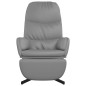 vidaXL Poltrona Rilassante con Poggiapiedi Grigia in Similpelle vidaXL Poltrona Rilassante con Poggiapiedi Grigia in Similpelle