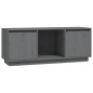 Mobile Porta TV Grigio 110,5x35x44 cm in Legno Massello di Pino Mobile Porta TV Grigio 110,5x35x44 cm in Legno Massello di Pino