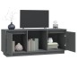Mobile Porta TV Grigio 110,5x35x44 cm in Legno Massello di Pino Mobile Porta TV Grigio 110,5x35x44 cm in Legno Massello di Pino