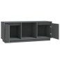 Mobile Porta TV Grigio 110,5x35x44 cm in Legno Massello di Pino Mobile Porta TV Grigio 110,5x35x44 cm in Legno Massello di Pino