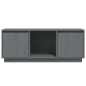 Mobile Porta TV Grigio 110,5x35x44 cm in Legno Massello di Pino Mobile Porta TV Grigio 110,5x35x44 cm in Legno Massello di Pino