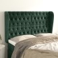 vidaXL Testiera ad Orecchio Verde Scuro 163x23x118/128cm in Velluto