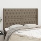 vidaXL Testiera ad Orecchio Tortora 147x16x118/128 cm in Tessuto