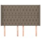 vidaXL Testiera ad Orecchio Tortora 147x16x118/128 cm in Tessuto