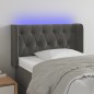 vidaXL Testiera a LED Grigio Scuro 83x16x78/88 cm in Velluto vidaXL Testiera a LED Grigio Scuro 83x16x78/88 cm in Velluto