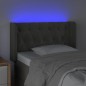 vidaXL Testiera a LED Grigio Scuro 83x16x78/88 cm in Velluto vidaXL Testiera a LED Grigio Scuro 83x16x78/88 cm in Velluto