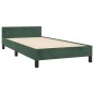 vidaXL Giroletto con Testiera Verde Scuro 90x190 cm in Velluto