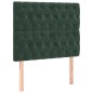 vidaXL Giroletto con Testiera Verde Scuro 90x190 cm in Velluto