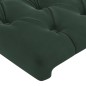 vidaXL Giroletto con Testiera Verde Scuro 90x190 cm in Velluto