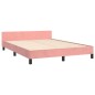 vidaXL Giroletto con Testiera Rosa 140x200 cm in Velluto