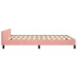 vidaXL Giroletto con Testiera Rosa 140x200 cm in Velluto
