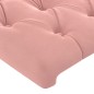 vidaXL Giroletto con Testiera Rosa 140x200 cm in Velluto