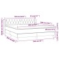 vidaXL Giroletto a Molle con Materasso Tortora 160x200 cm in Tessuto