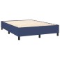vidaXL Giroletto a Molle con Materasso Blu 140x200 cm in Tessuto