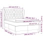 vidaXL Giroletto a Molle con Materasso Blu 140x200 cm in Tessuto