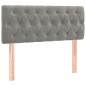 vidaXL Giroletto a Molle con Materasso Grigio Chiaro 100x200cm Velluto