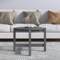 Tavolino da Salotto Grigio Ø 62,5x45 cm Legno Massello di Pino Tavolino da Salotto Grigio Ø 62,5x45 cm Legno Massello di Pino