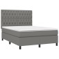 vidaXL Letto a Molle Materasso e LED Grigio Scuro 140x200cm in Tessuto vidaXL Letto a Molle Materasso e LED Grigio Scuro 140x200cm in Tessuto