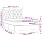 vidaXL Letto a Molle con Materasso e LED Tortora 140x200 cm in Tessuto vidaXL Letto a Molle con Materasso e LED Tortora 140x200 cm in Tessuto