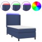 vidaXL Letto a Molle con Materasso e LED Blu 80x200 cm in Tessuto vidaXL Letto a Molle con Materasso e LED Blu 80x200 cm in Tessuto