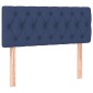 vidaXL Giroletto a Molle con Materasso Blu 90x190 cm in Tessuto