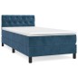 vidaXL Giroletto a Molle con Materasso Blu Scuro 80x200 cm in Velluto