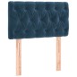 vidaXL Giroletto a Molle con Materasso Blu Scuro 80x200 cm in Velluto
