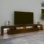 vidaXL Mobile Porta TV con Luci LED Rovere Marrone 260x36,5x40 cm vidaXL Mobile Porta TV con Luci LED Rovere Marrone 260x36,5x40 cm