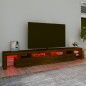 vidaXL Mobile Porta TV con Luci LED Rovere Marrone 260x36,5x40 cm vidaXL Mobile Porta TV con Luci LED Rovere Marrone 260x36,5x40 cm