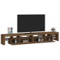vidaXL Mobile Porta TV con Luci LED Rovere Marrone 260x36,5x40 cm vidaXL Mobile Porta TV con Luci LED Rovere Marrone 260x36,5x40 cm