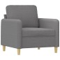 vidaXL Poltrona con Poggiapiedi Grigio Chiaro 60 cm in Tessuto