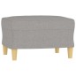 vidaXL Poltrona con Poggiapiedi Grigio Chiaro 60 cm in Tessuto