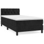 vidaXL Giroletto a Molle con Materasso Nero 80x200 cm in Velluto