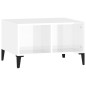 vidaXL Tavolino Salotto Bianco Lucido 60x50x36,5 cm Legno Multistrato vidaXL Tavolino Salotto Bianco Lucido 60x50x36,5 cm Legno Multistrato
