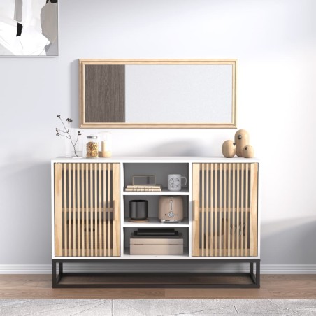 vidaXL Credenza Bianca 105x30x65 cm in Legno Multistrato