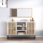 vidaXL Credenza Bianca 105x30x65 cm in Legno Multistrato