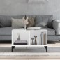 vidaXL Tavolino Salotto Bianco Lucido 60x50x36,5 cm Legno Multistrato vidaXL Tavolino Salotto Bianco Lucido 60x50x36,5 cm Legno Multistrato
