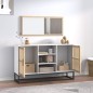 vidaXL Credenza Bianca 105x30x65 cm in Legno Multistrato