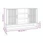 vidaXL Credenza Bianca 105x30x65 cm in Legno Multistrato