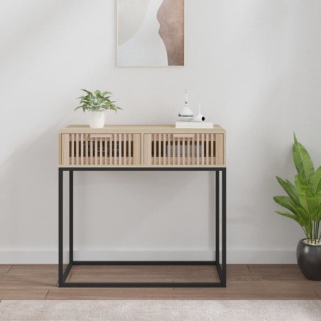 vidaXL Tavolino Consolle 80x30x75 cm Legno Multistrato e Ferro