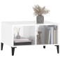 vidaXL Tavolino Salotto Bianco Lucido 60x50x36,5 cm Legno Multistrato vidaXL Tavolino Salotto Bianco Lucido 60x50x36,5 cm Legno Multistrato