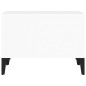 vidaXL Tavolino Salotto Bianco Lucido 60x50x36,5 cm Legno Multistrato vidaXL Tavolino Salotto Bianco Lucido 60x50x36,5 cm Legno Multistrato