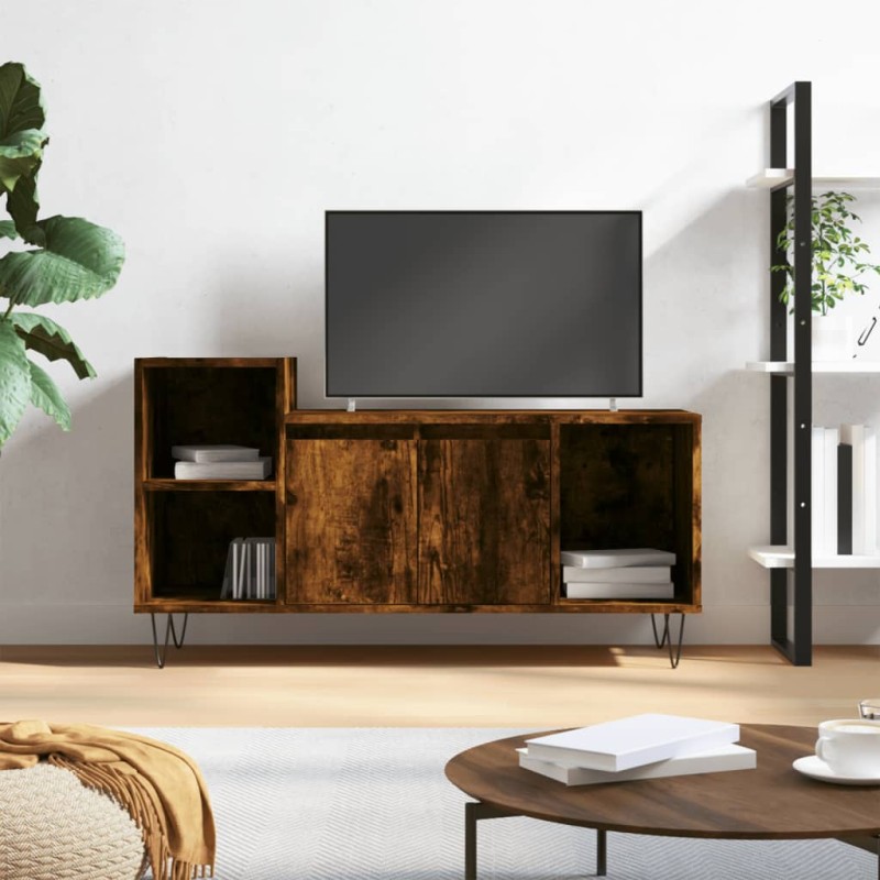 vidaXL Mobile TV Rovere Fumo 100x35x55 cm in Legno Multistrato vidaXL Mobile TV Rovere Fumo 100x35x55 cm in Legno Multistrato
