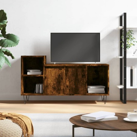 vidaXL Mobile TV Rovere Fumo 100x35x55 cm in Legno Multistrato