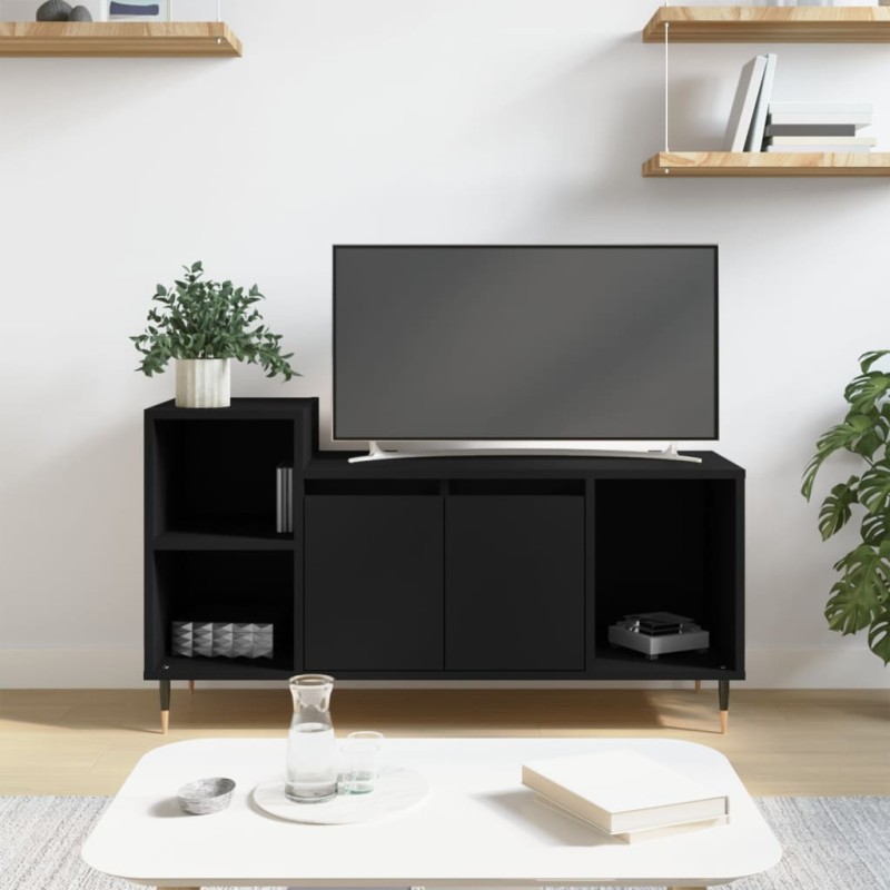 vidaXL Mobile Porta TV Nero 100x35x55 cm in Legno Multistrato vidaXL Mobile Porta TV Nero 100x35x55 cm in Legno Multistrato