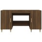 Scrivania Rovere Marrone 140x50x75 cm in Legno Multistrato