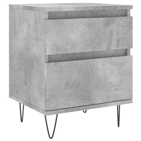 vidaXL Comodino Grigio Cemento 40x35x50 cm in Legno Multistrato