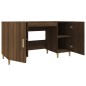 Scrivania Rovere Marrone 140x50x75 cm in Legno Multistrato